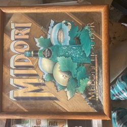 Mindori Melon Liqueur Vintage Mirror