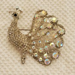 VINTAGE BEAUTIFUL LARGE RHINESTONE BROOCH/PIN