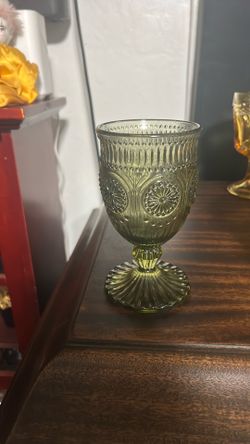 Vintage beautiful green goblet
