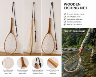 Wooden Frame Fly Fishing Net