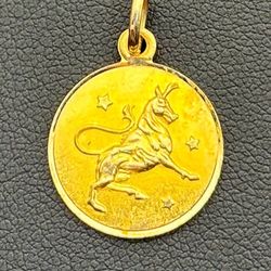 14k solid yellow gold Zodiac Pendant charm