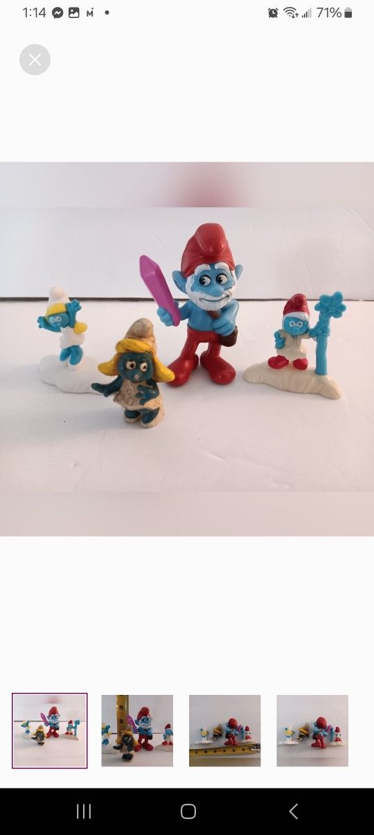 Smurfs Vintage Play Set For Sale 