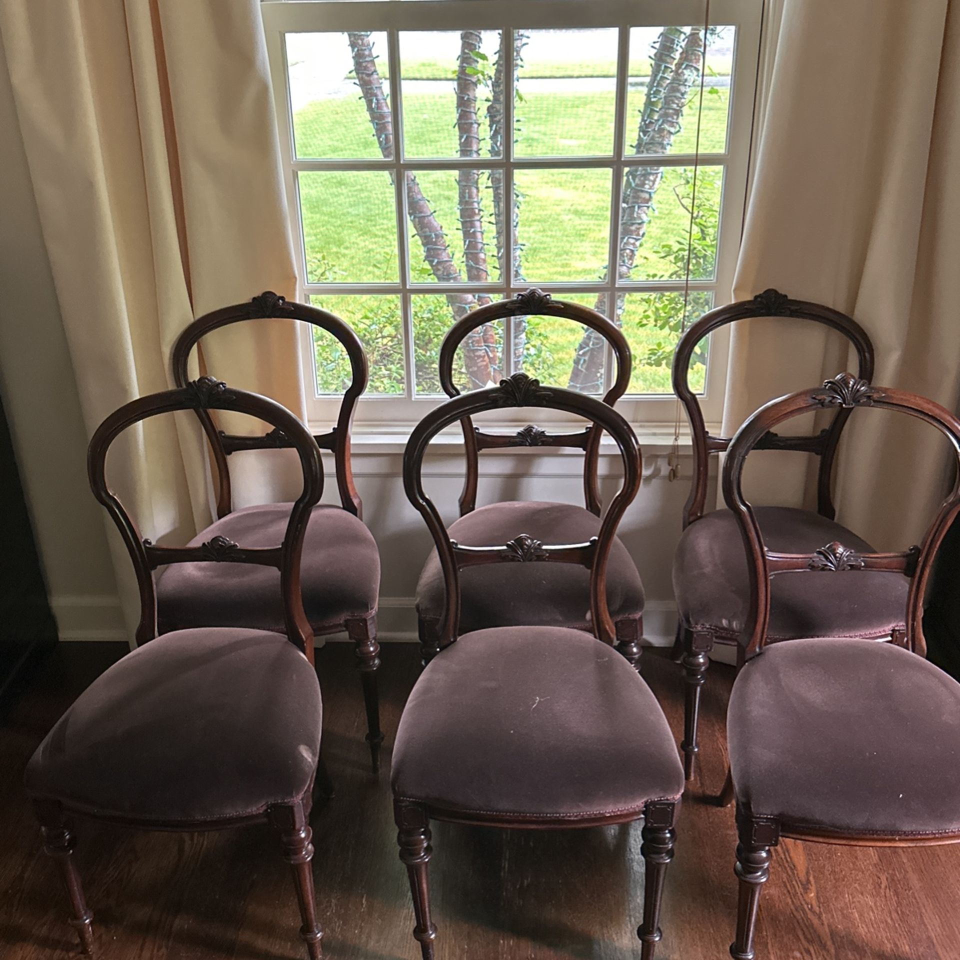 FREE 6 Antique Victorian Balloon Back Chairs