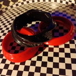 Three Vintage Plastic Bangle Bracelets
