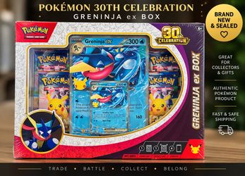 PokĆ©mon 30th Anniversary Greninja ex Box ā NEW & SEALED