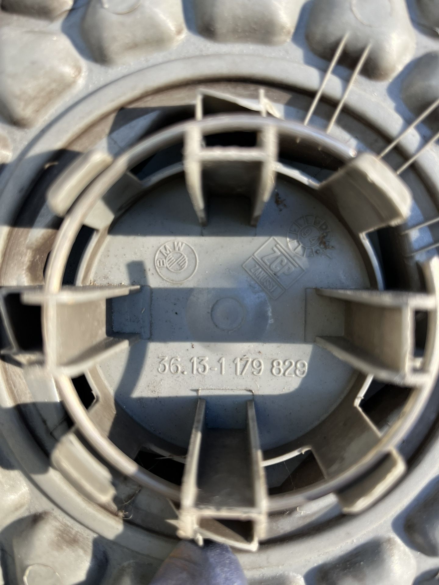 Used Bmw center caps, 6 1/2 inch diameter, set of two. 10.025