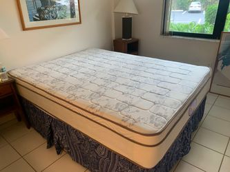 New queen mattress and box spring 2 pc bed frame is not included