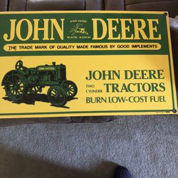  Porcelain Metal Sign John Deere Tractors