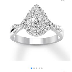 Kay Diamond Engagement Ring. 3/8ct Diamond/White Gold