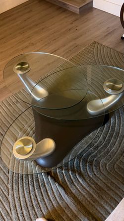 Cantoni 3-Tier Swivel Glass Coffee Table