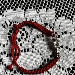 Santa Muerte Red Bracelet 