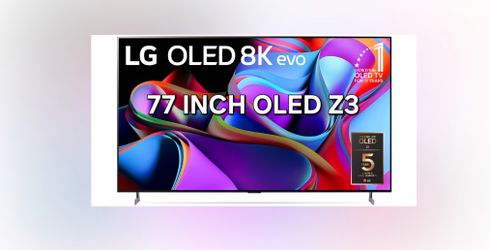 77 Inch OLED LG Z3 8K Smart TV with 120 Hz refresh rate. New In The Box 