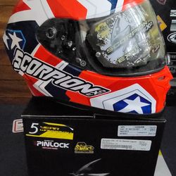 Scorpion EXO R1 Bautista Arai Corsair X Curve Quantum Regent Contour Alpinestars Shoei X14 X15 Agv Shark Hjc Suomy Gsxr Helmet Quantic Defiant Xlite