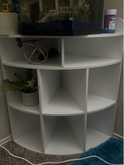 Corner Shelf with Charging Station