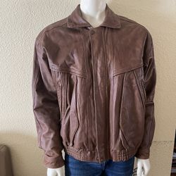 Wilda New York Genuine Leather Lined Bomber Jacket Men’s Size L