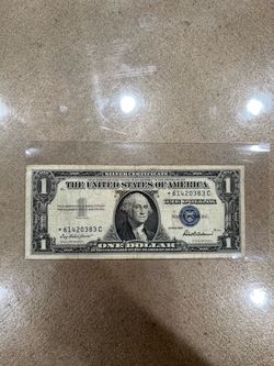 1957 $1 Silver Certificate Blue Seal Star Note ⭐️