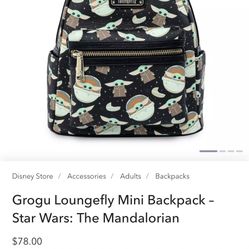 Grogu Baby Yoda Loungefly Mini Backpack 