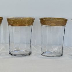 Elegant Vintage Tiffin Glass Tumblers Minton Pattern | $12 Each