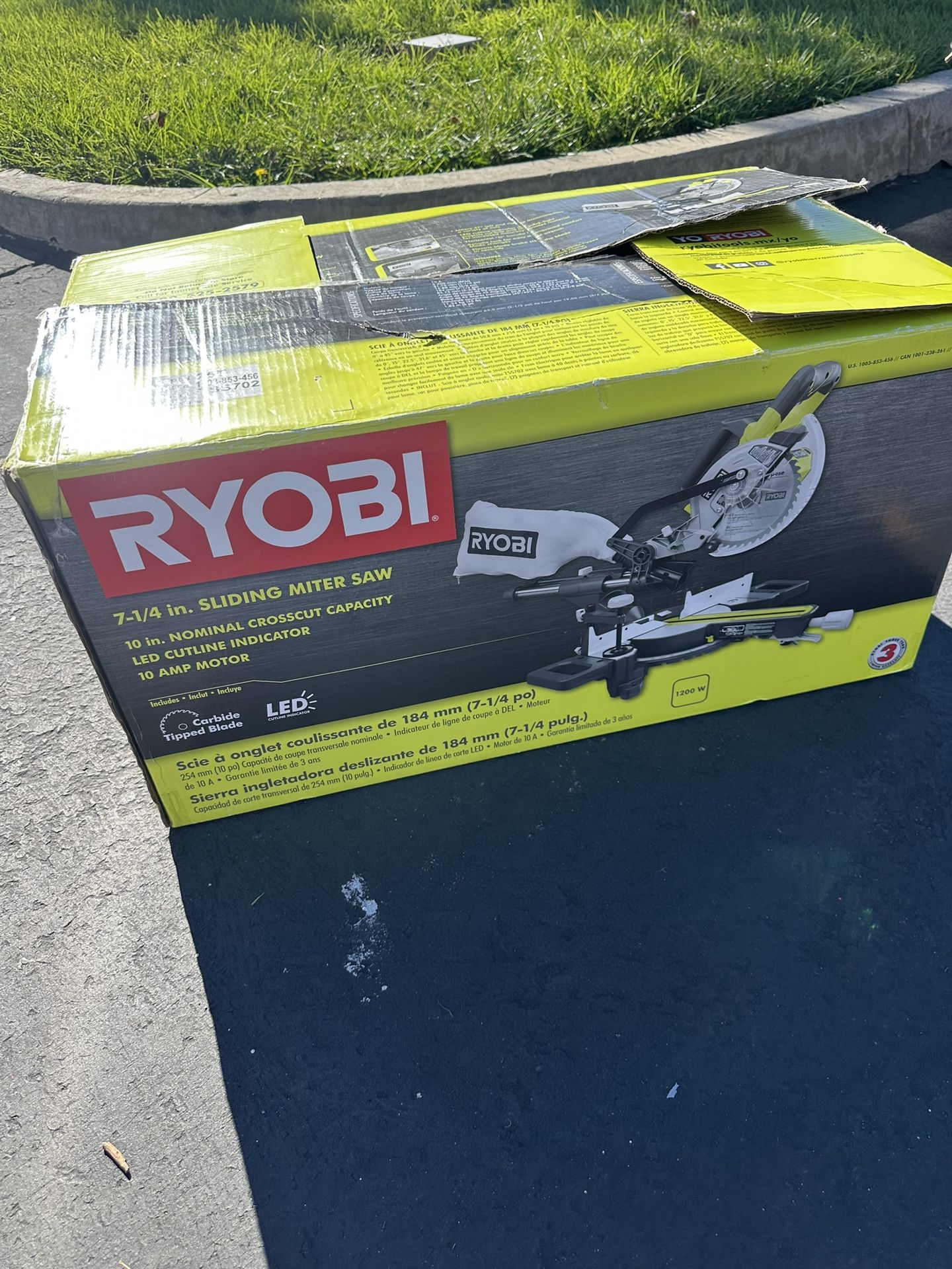 Ryobi 7-1/4 in. Sliding Miter Saw, Cordless model TSS702