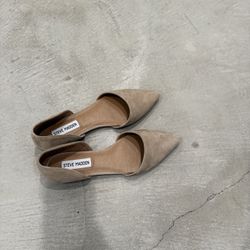 Steve Madden Khai D’Orsay Flat Beige Suede Size 6.5