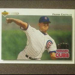 1992 Upper Deck Frank Castillo Chicago Cubs #526 Rookie Baseball Card Vintage Collectible Sports MLB