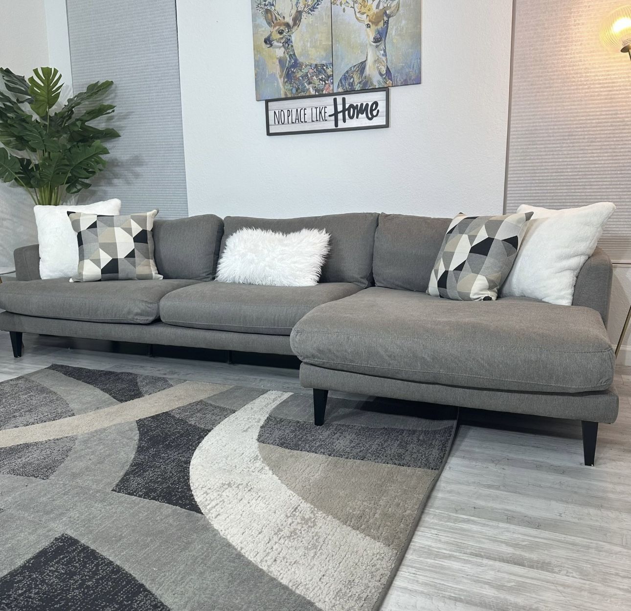 Grey Sectional sofa 