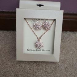 Accent Genuine Cubic Zirconia Earrings Set