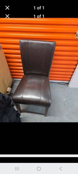 Brown Faux Leather Dining Chair