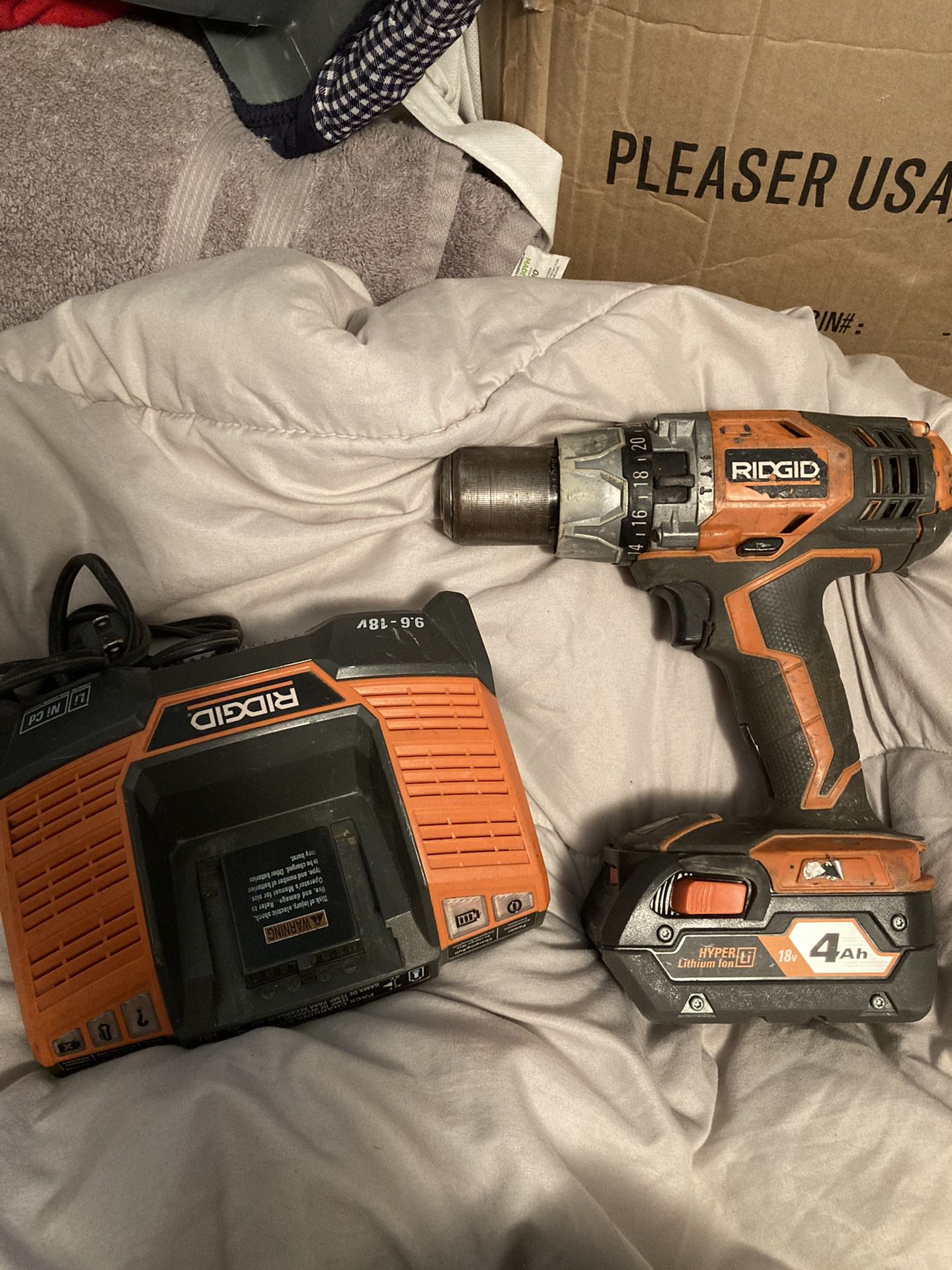 Rigid  Hammer Drill ( Battery & Charger  Included)