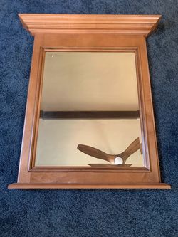 Mirror, bathroom vanity.
