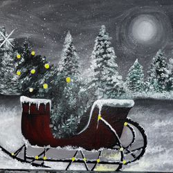 I Made This Beautiful Christmas Painting 😊