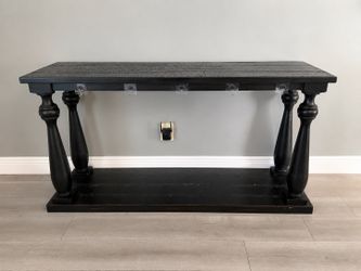 Rustic Black Console Table / Sofa Table