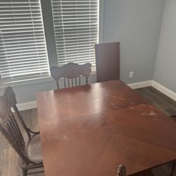 Kitchen Table With Lead And Four Chairs