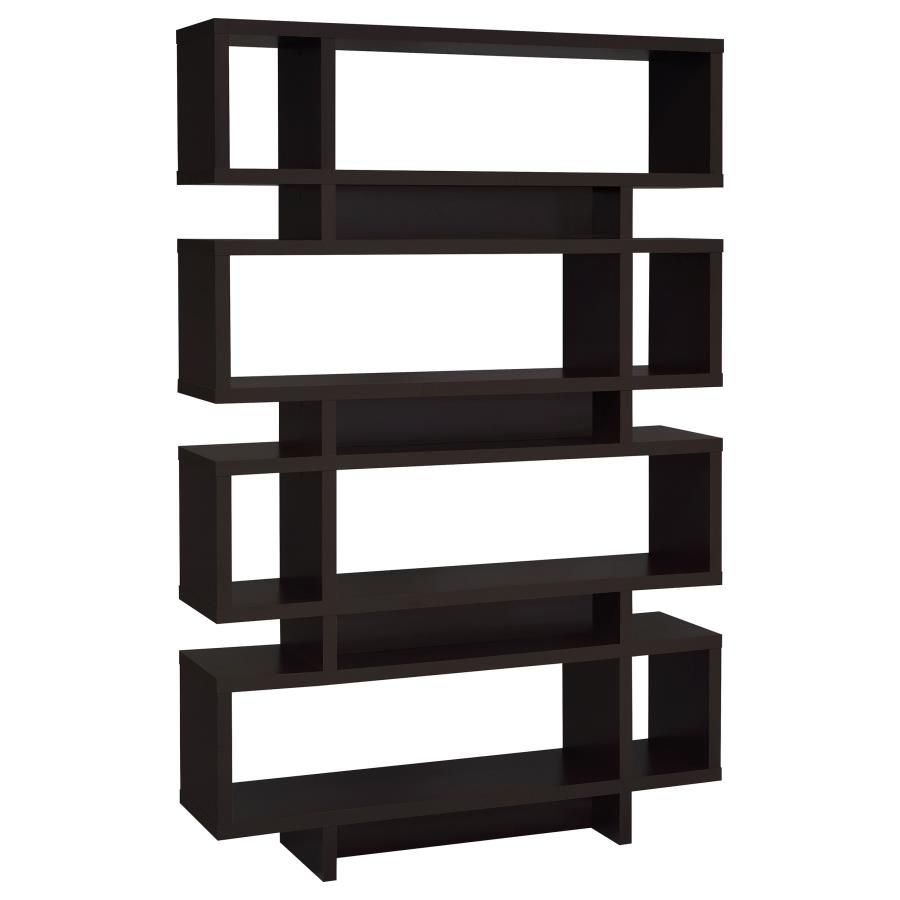 Bookcase Bookshelf in Cappuccino Finish - Ready to Assemble