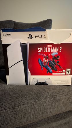 PS5 Slim Spider-Man 2 edition with installed SSD 2TB