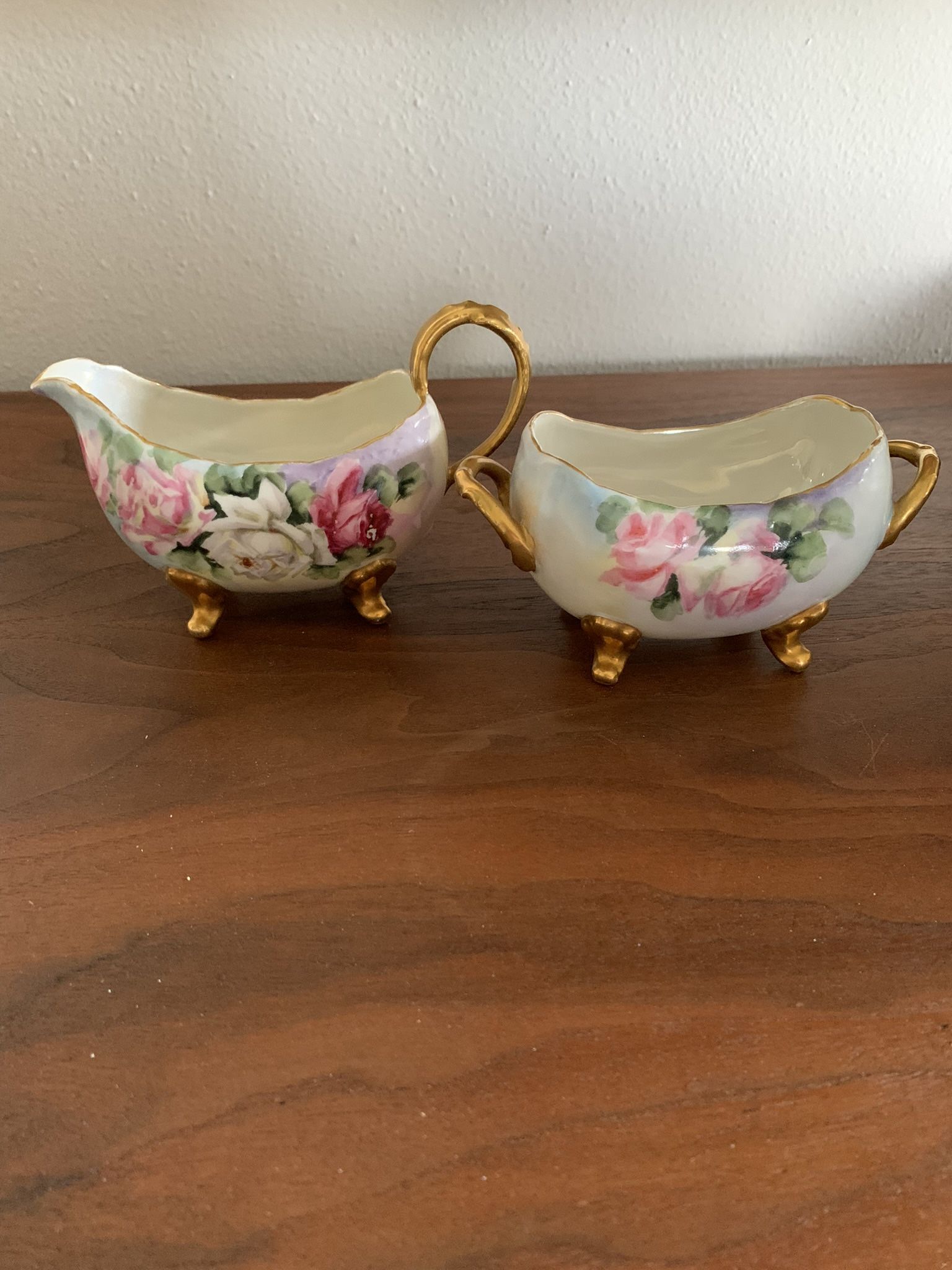 Vintage Limoges Cream and Sugar Set