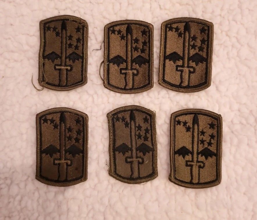 Lot of 6 US Army 172nd Infantry Brigade OCP Scorpion Hook Back Military Patches