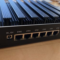Fanless Router PC with 6 Ethernet Ports