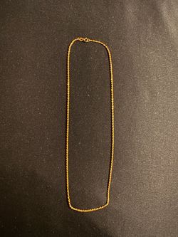 Gold 10K Rope Chain Necklace - Women Jewelry