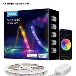 Govee RGBIC Alexa LED Strip Light 16.4ft, Smart WiFi LED Lights Work with Alexa and Google Assistant, Segmented DIY, Music Sync, Color Changing LED St