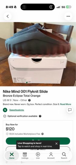 Nike mind eclipse size 11