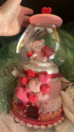 Valentines Day Decor Teddy Bear Gumball Machine