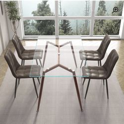 Dining Table With 4 Chair Set! (new)