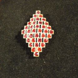 Gorgeous Red Rhinestone Brooch