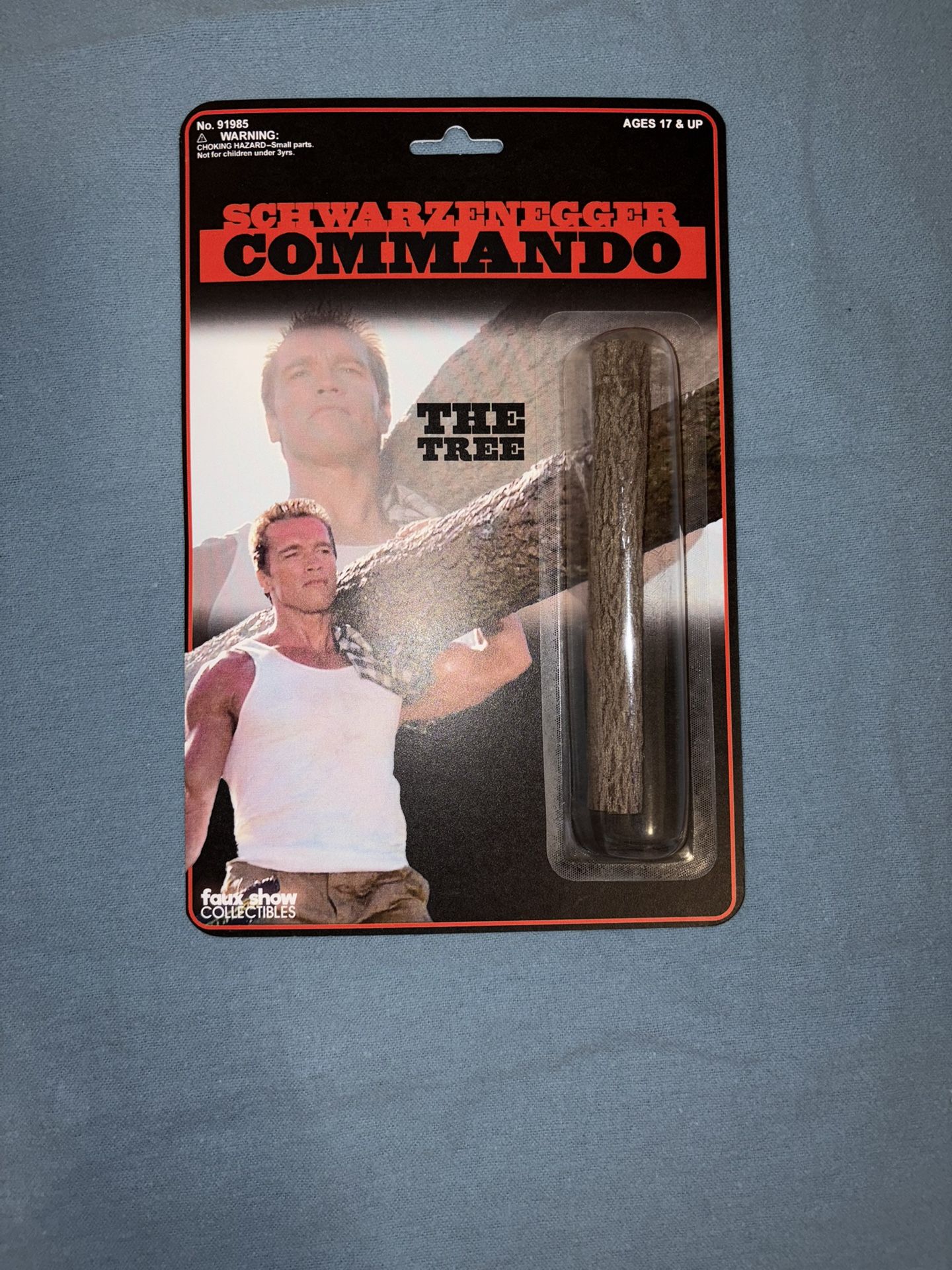 Commando Arnold Schwarzenegger "The Tree" Custom Movie Collectible - 80's Action Classic - Bootleg Toy - Two Sided Card