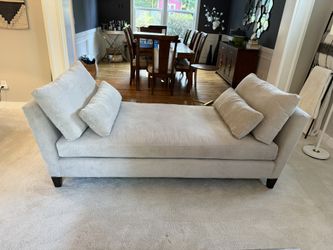 Crate And Barrel Marlow Daybed Lounger Sofa In Diva Platinum