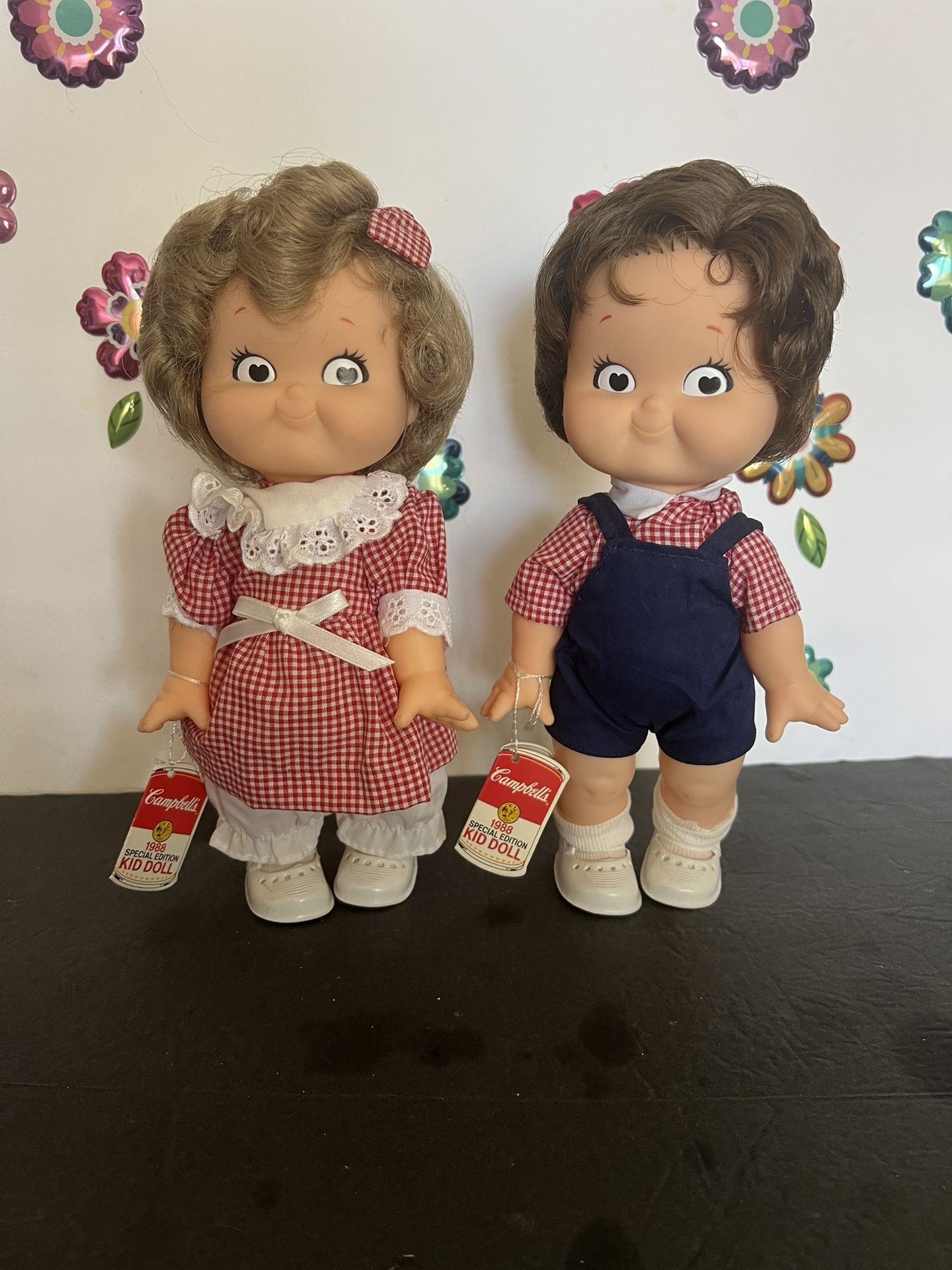 CAMPBELL SOUP BOY AND GIRL DOLLS - ADORABLE SET! VINTAGE! NEW WITH TAGS