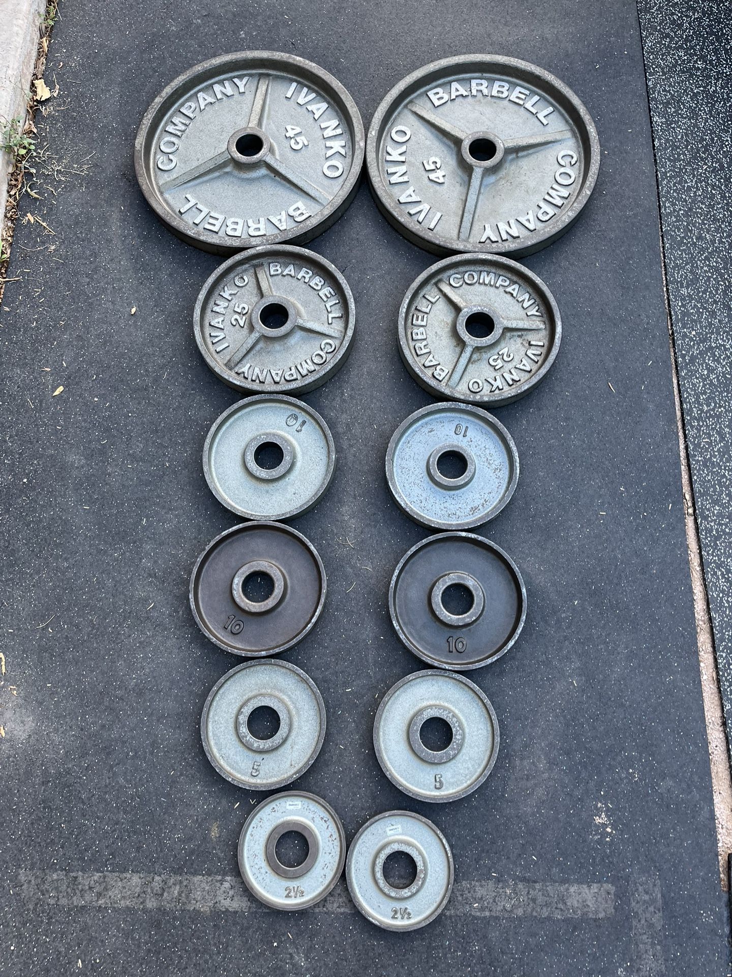Ivanko 195lb Olympic Weight Plate Set 2.5-45