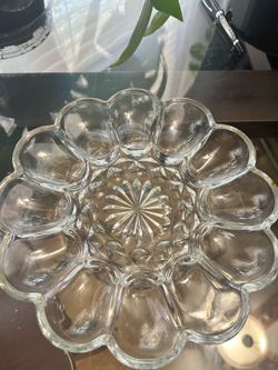 Vintage deviled egg dish