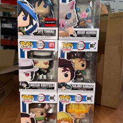 Demon Slayer Funko Pops Set w/ Anime Moment